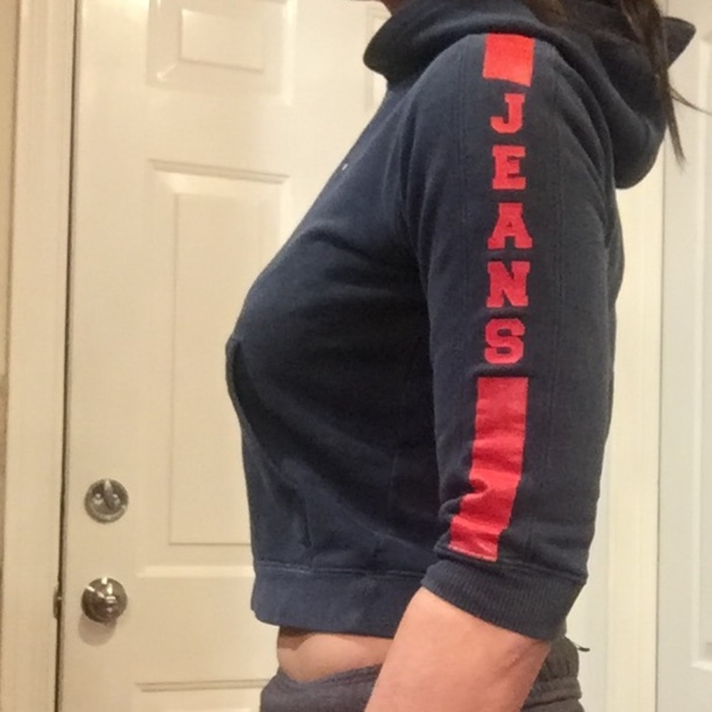 90s Tommy Hilfiger crop hoodie youth Size small - Picture 8 of 8
